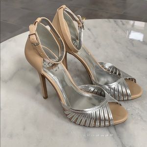 BCBG peep toe heels